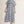 Short Puff Sleeves Denim Boho Floral Midi Dress w Smocked Chest