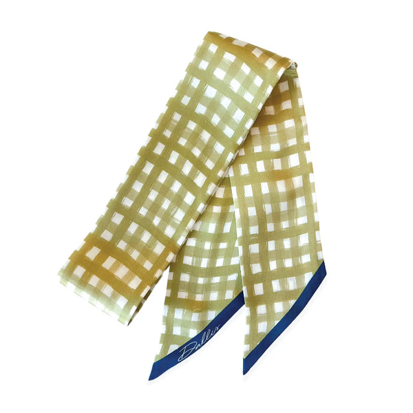 Tailgate Check Twilly in Gold & Navy