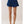 Denim Smocked Waist Side Pockets Shorts