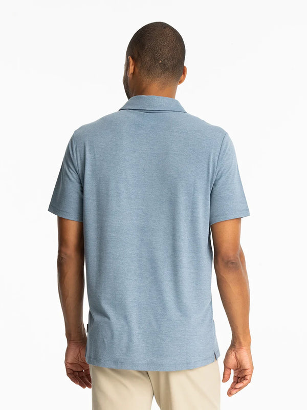 Men's Bamboo Flex Polo II Heather Deepwater