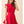Fit and Flare Ruffled Notched Neck Mini Dress Red