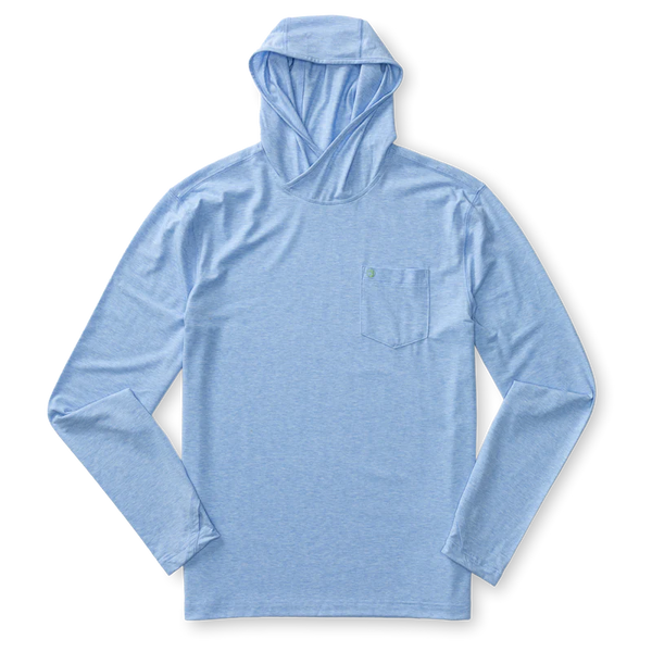 Windward Performance Hooded T-Shirt - Serenity Blue Heather