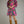 Magenta Printed Puff Sleeve Mini Dress w Ruffled Mock Neck