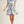 Layered Sleeves Button Down Floral Dress w Contrast Scallop Hem