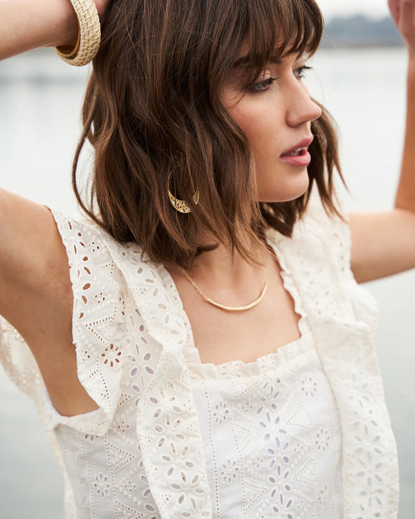 Sand Bar Necklace White Opal