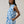 Ciela Floral Benson Trapeze Mini Dress White Blues