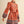 Mandarin Salmon Floral Border Print Belted Mini Dress