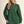H Green Long Sleeves Lovely Solid Dress w Edge Accent