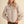 Cream Floral Lace Trim Button Up Top w Long Puff Sleeves