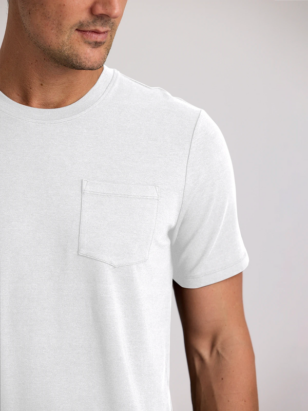 Men's Bamboo Current Pocket Tee: Bright White