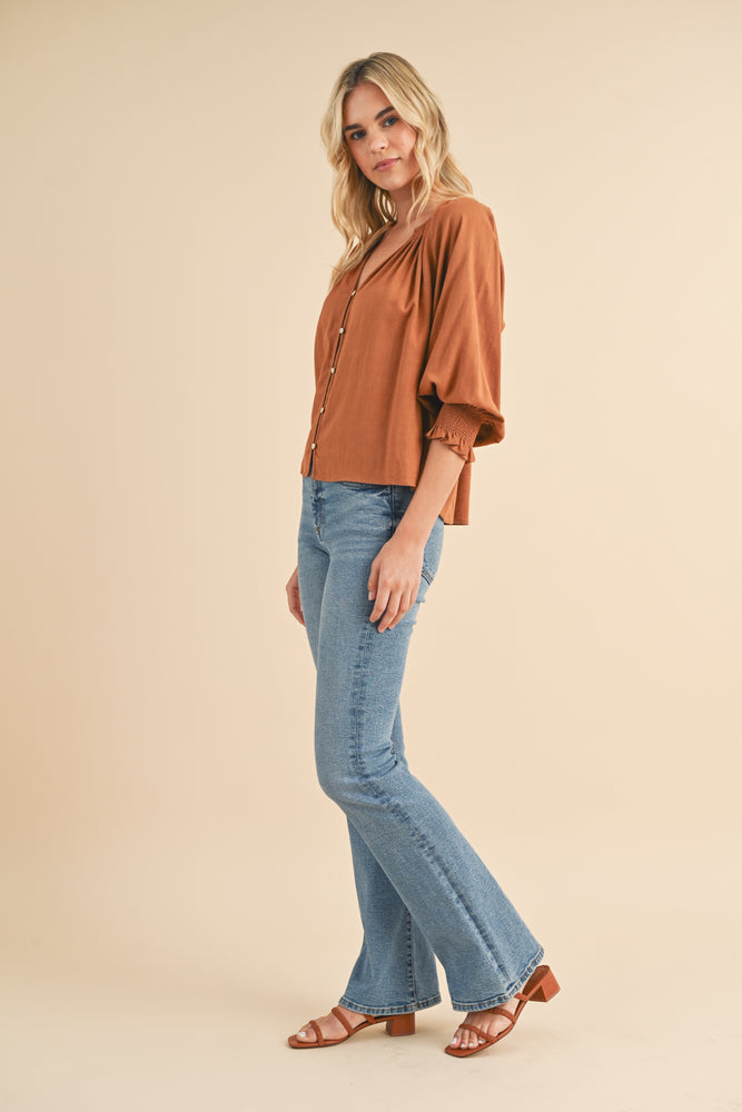 Cinnamon Blouse with Cuff