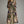 Olive Printed Long Balloon Sleeve Midi Dress