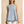 Lt. Blue Floral Embroidered Crew Neck Sleeveless Top