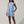 Ciela Floral Benson Trapeze Mini Dress White Blues