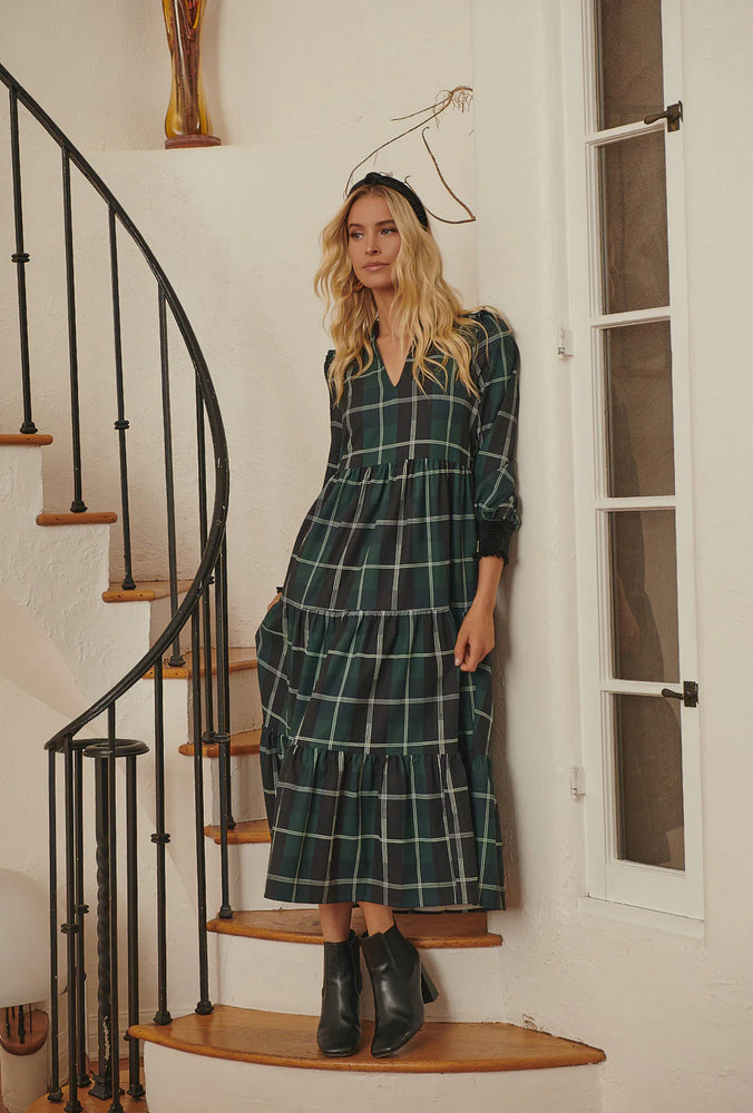 Sweet Beyond Plaid Sherril Maxi Dress