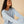 Dream Jersey Crew Neck Lounge Set - Sky Blue Stripe