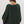 Green Knitted Round Neck Sweater w Cable Knit Sleeves