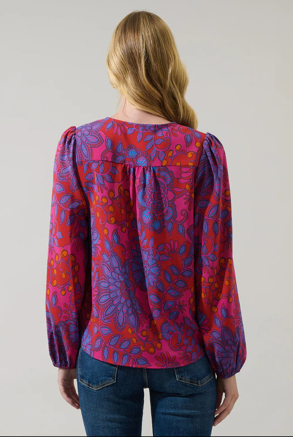 Darret Floral Marwa Long Sleeve Blouse