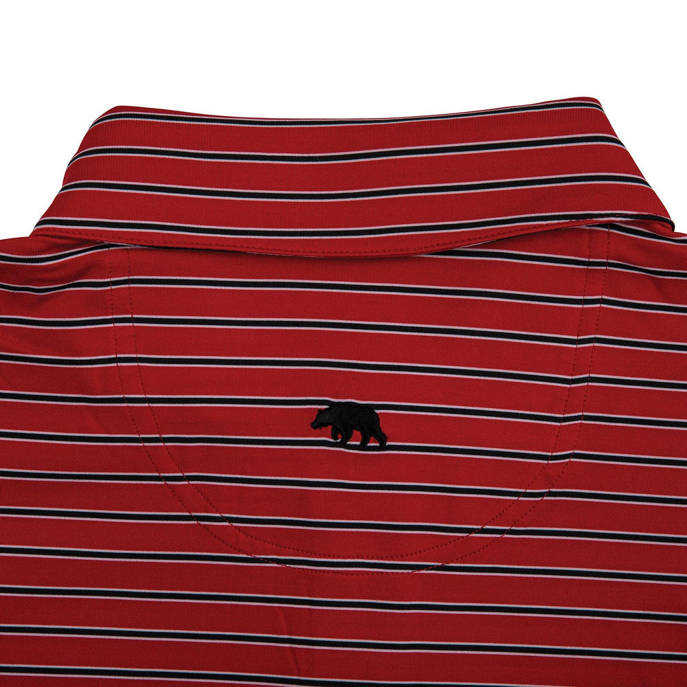 Eagle Stripe Performance Polo: Red