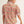 Short Puff Sleeve Red Floral Top w Stripe Contrast & Ruffled Neckline