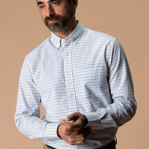 Cotton Cashmere Poplin Sport Shirt - Spruce Mist