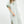 Sage Striped Mixed V-Neck Midi Dress