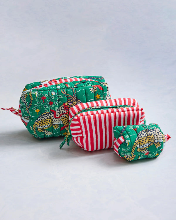 Three's Best Pouch Set in Very Merry Bagheera