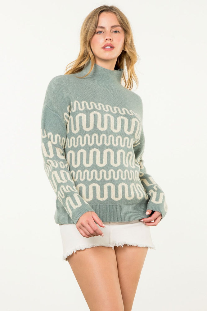 Pattern Knit Sweater