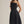 Solid Black Strapless Midi Dress featuring Pleated Bodice