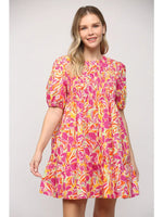 Floral Print Poplin Bodice Dress