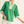 Kelly Green 3/4 Sleeves Top w Color Contrast Accent