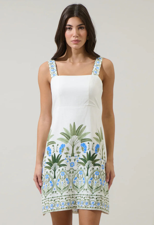 Senara Floral Sally Smocked Mini Dress
