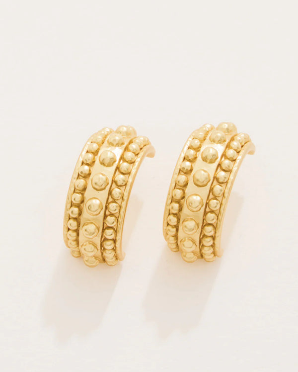 Dappled Hoop Earrings Gold