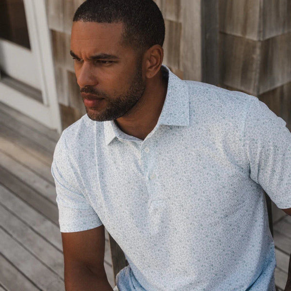 Jade Gimlet Printed Performance Polo