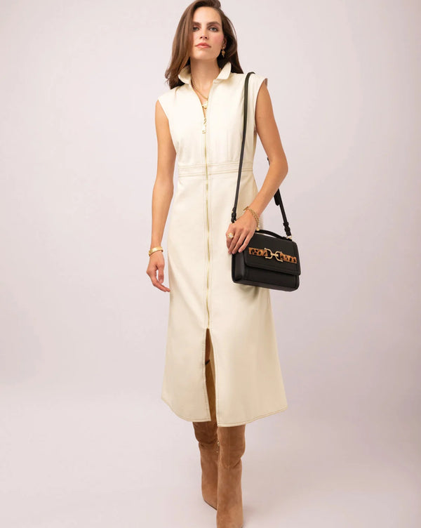 Lainey Denim Dress Antique White
