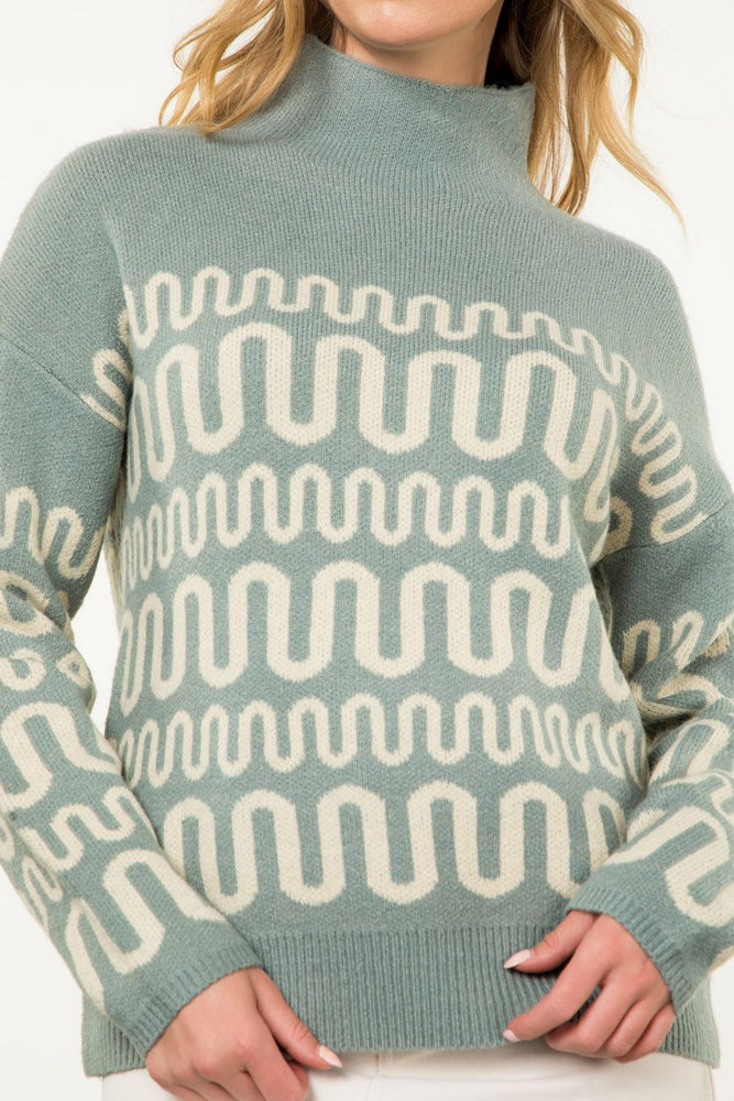 Pattern Knit Sweater