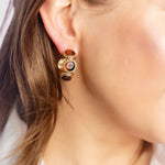 Ava Disc Hoop Earrings in Tortoise