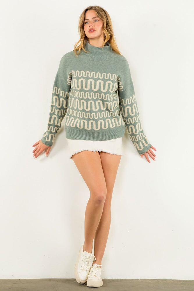 Pattern Knit Sweater