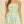 Geometric Print MIDI Dress | Aqua Green