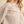 Cream Floral Lace Trim Button Up Top w Long Puff Sleeves