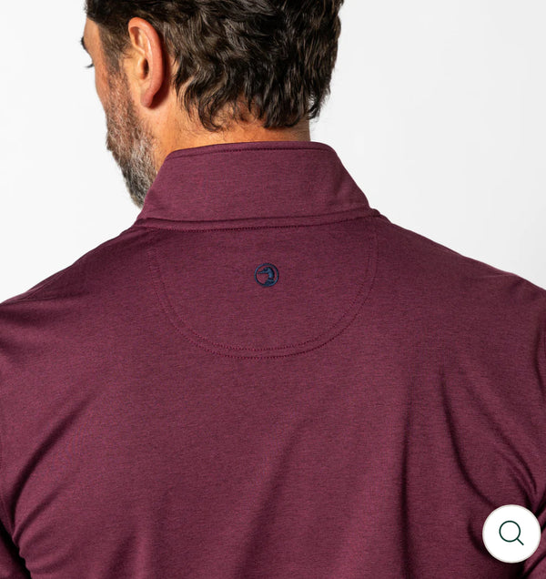 Long Drive Performance 1/4 Zip Pullover Fig Heather