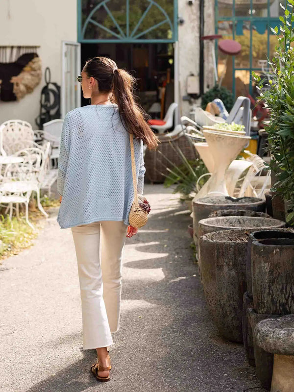 Catalina Cotton Pointelle Sweater