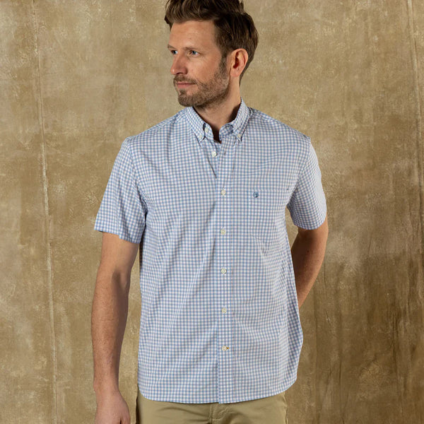 Performance Poplin Sport Shirt - Serenity Blue