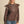 Cocoa Brown Embroidered Long Sleeve Top w Ruffle Mock Neckline