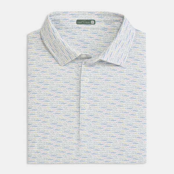 Shoreline Catch Printed Performance Polo
