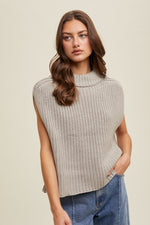 Stone Turtleneck Sweater Top