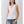 White Contrast Stitch Sleeveless V-Neck Top