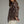 Brown Floral Print Poncho Sleeve Top w Self-Tie Front Detail
