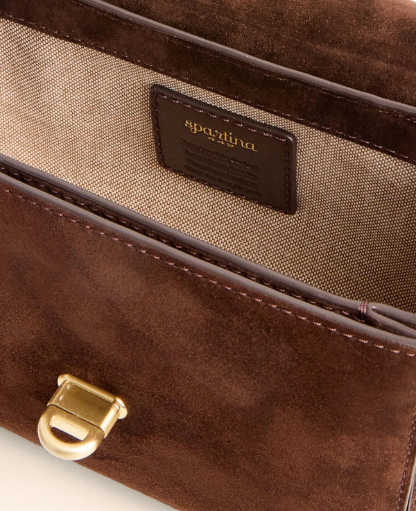 Siren Olivia Phone Suede Crossbody Espresso