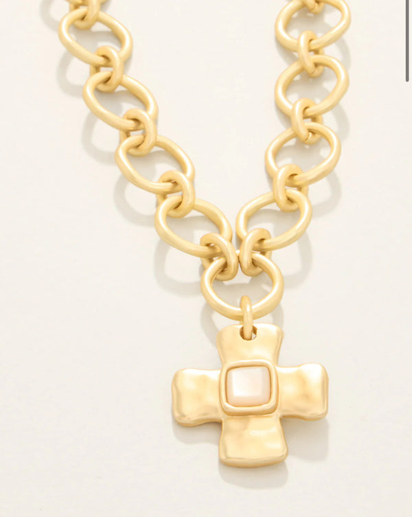 Affirmation Necklace 18" Mother-of-Pearl